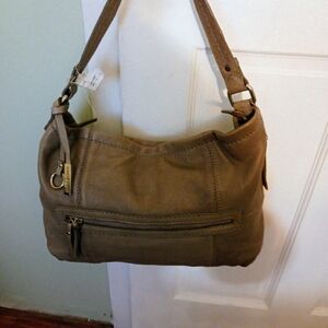 Nino Bossi Brand Stylish Tan Shoulder Bag New Brand Tag attached
